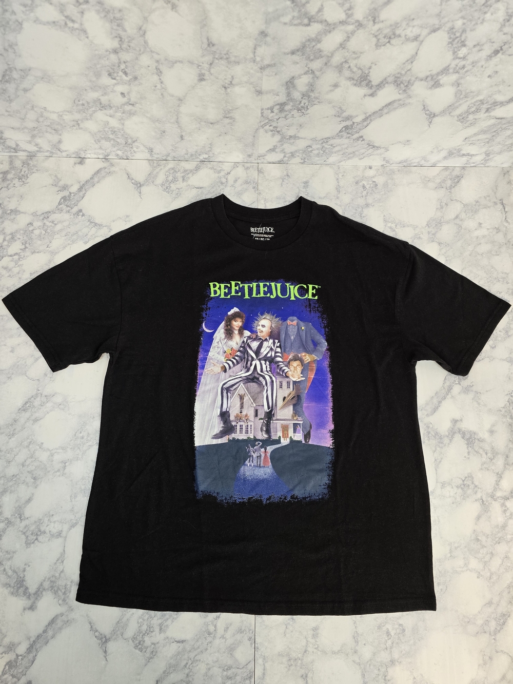 MAD Engine Beetlejuice Graphic Tshirt Black XS Movie Poster Tee